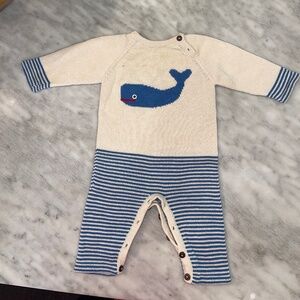 Estella NYC whale sweater onesie size 3-6m